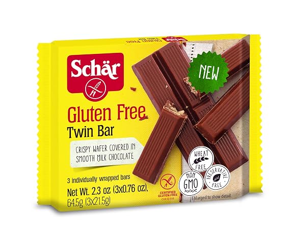 Schar Twin Bar, Milk Chocolate, 3 Count (Pack of 1)