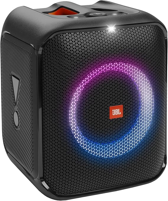 JBL Partybox Encore Essential: 100W Sound, Built-in Dynamic Light Show, and Splash Proof Design, Black | Amazing JBL Original Pro Sound, A light show that syncs to the beat, 6 Hours of play time, IPX4 splash proof, Wired mic input