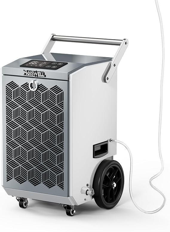 160 Pints Commercial Dehumidifier with Pump/Drain Hose - Basements | Heavy Duty Commercial Grade Dehumidifiers for Large Spaces, Warehouse, Industry Water Damage Unit, Auto Defrost