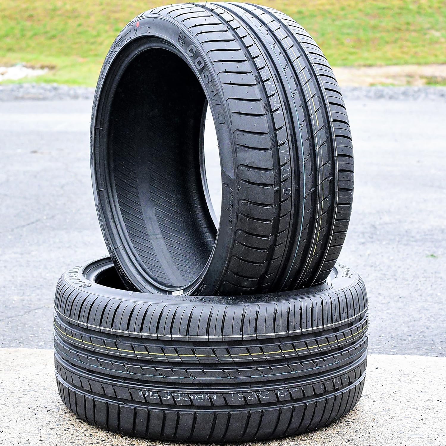 Set of 2 TWO Cosmo MuchoMacho All-Season Passenger Car High Performance Radial Tires-25535R18 25535ZR18 2553518 25535-18 94Y Load Range XL 4-Ply BSW Black Side Wall UTQG 300AAA
