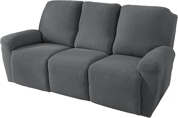 NORTHERN BROTHERS 3 Seater Recliner Sofa Covers, Dark Gray
