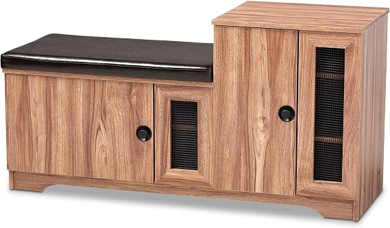Baxton Studio Benches, One Size, Dark Brown/Oak