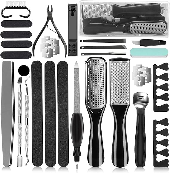 36 in 1 Professional Pedicure Kit, Foot File, Foot Rasp and Callus Remover