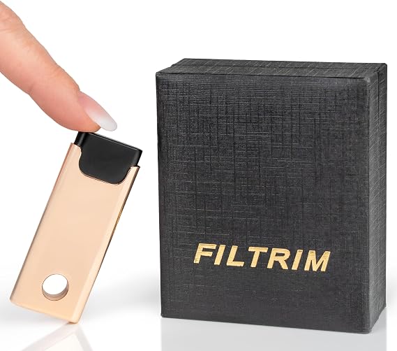 Stop Smoking Aid that Works, Quit Smoking in Just 8 Weeks, Compact Advanced Smoking Cessation Product & Quit Smoking Tool by Filtrim, Gold Finish (2.5 x 1.2 x 0.3 Inches)