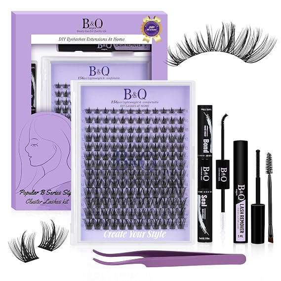B&Q Natural Lash Clusters Kit B31 Wispy Eyelash Clusters 156PCS Eyelash Kit