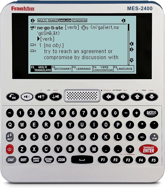 Franklin MES-2400 Digital Talking Dictionary, Multi-Language Translator, Talking Phrase Book & More
