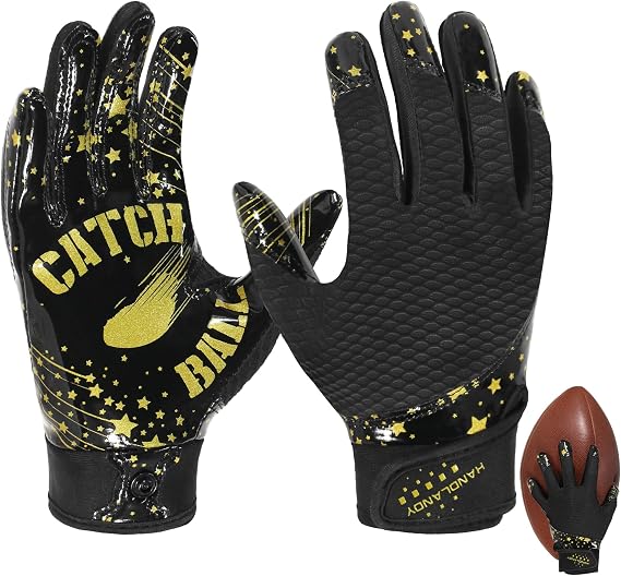 Football Gloves for Kids, Youth & Adults Super Sticky Receiver Gloves with Strong Grip & Durability Great Gift for Boys, Girls & Men