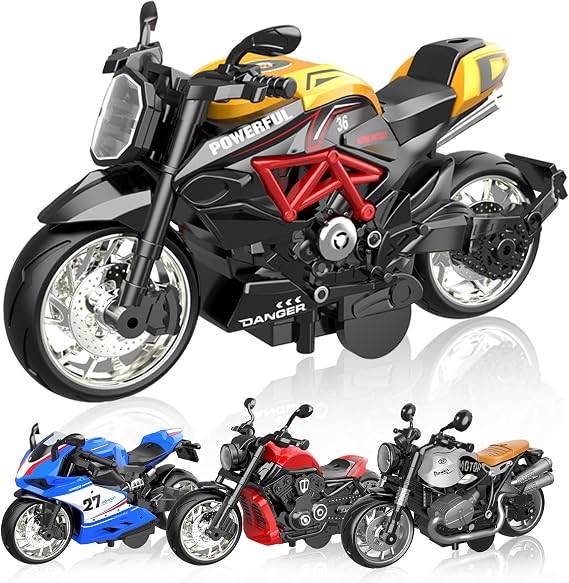 1:12 Alloy Die-Casting Motorcycle Model, Toy Motorcycle for Kids 5-8 Gift