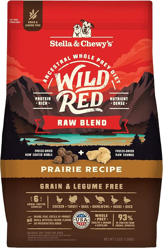 Stella & Chewy's Wild Red Coated GF Prairie Dry Dog Food, 3.5 lb