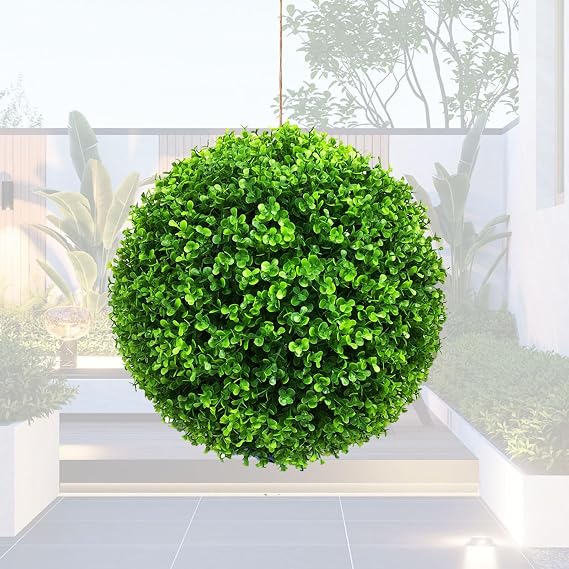 Faux Decorative Balls Dia 6in, Decorative Faux Dried Moss Balls, Artificial Grass Plastic Flower Plant, Garden Spheres Outdoor, Small Artificial Plants, Indoor/Outdoor Wedding Party Decor
