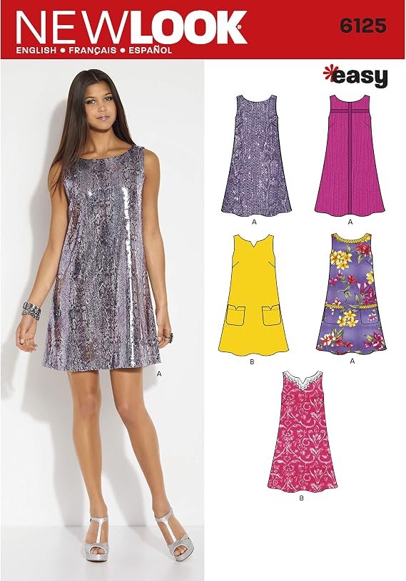 New Look Ladies Easy Sewing Pattern 6125 A Line Shift Dresses