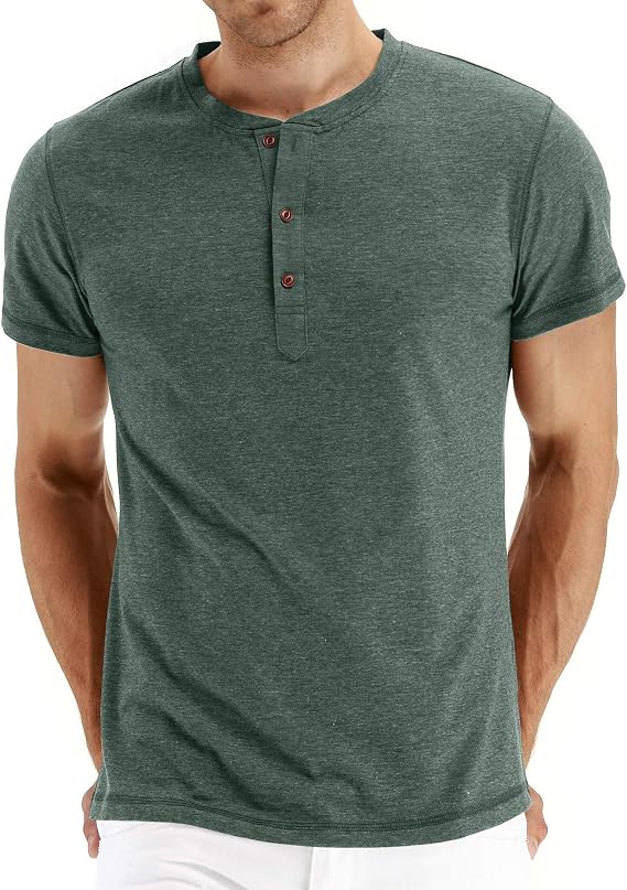 NITAGUT Men's Cotton Long Sleeve Everyday Henley Shirt