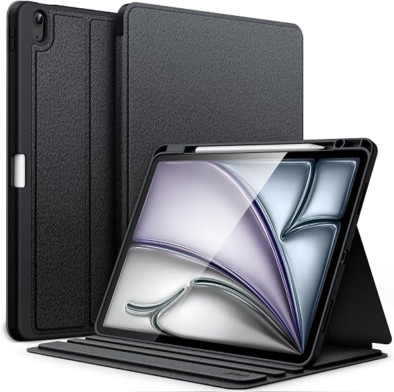 JETech Folio Case for iPad Air 13" M4/M3/M2, Black
