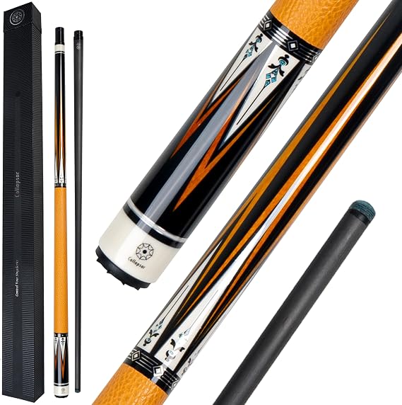 Collapsar Carbon Fiber Pool Cue Stick 12 mm Tip with Low Deflection Shaft