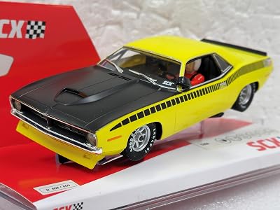 SCX U10440X300 Plymouth Trans Am AAR CUDA 1970 1:32 Slot Car Curious Yellow