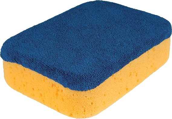 QEP Microfiber Polishing Sponge - Dual Surface Sponge and Microfiber Pad
