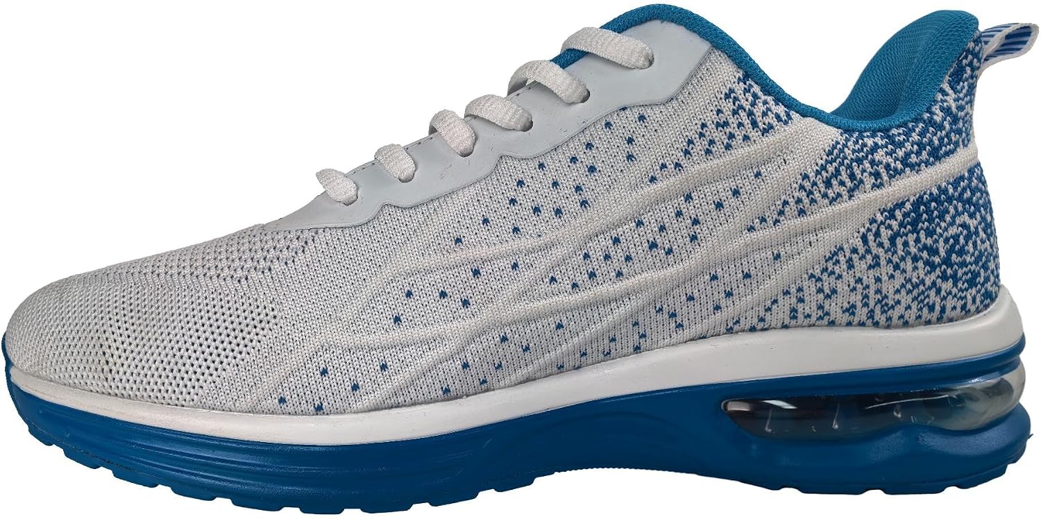 JARLIF Mens Lightweight Athletic Running Shoes Breathable Sport Fitness Gym Jogging Sneakers Size 7.5, Lightblue