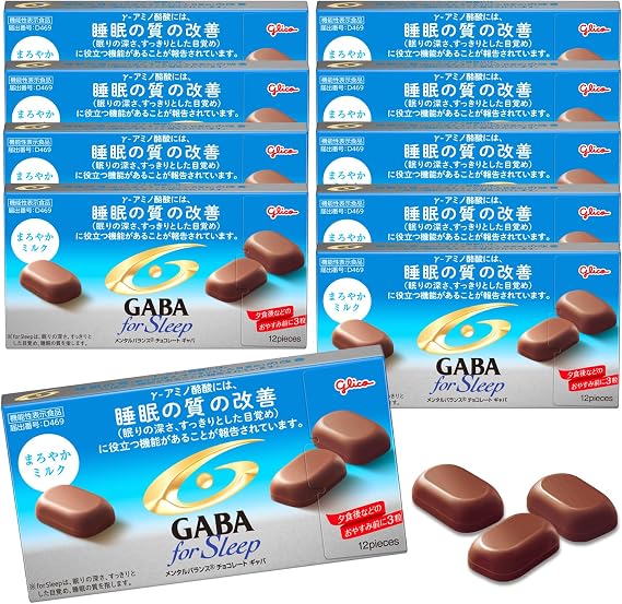 GABA Gaba For Sleep Smooth Milk 50g x 10 pieces Mental Balance Chocolate Improves Sleep Quality Functionally Labeled Food Ezaki Glico Sleep
