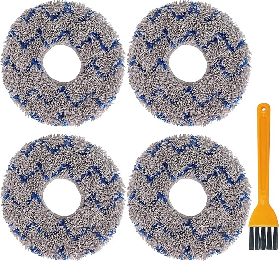 Mop Pads Compatible with Ecovacs Deebot X1/X2/T10/T20/T30 Omni, T30S/N30 Series Robot Vacuum and Mop Cleaner - Reusable and Washable Replacement Mop Head Cloth(4 Pack)