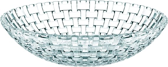 Nachtmann Bossa Nova Collection Crystal Bowl | 11 Inch Glass Serving Bowl for Salads, Fruit, and Home Decor | Made of Clear Crystal Glass | Dishwasher Safe