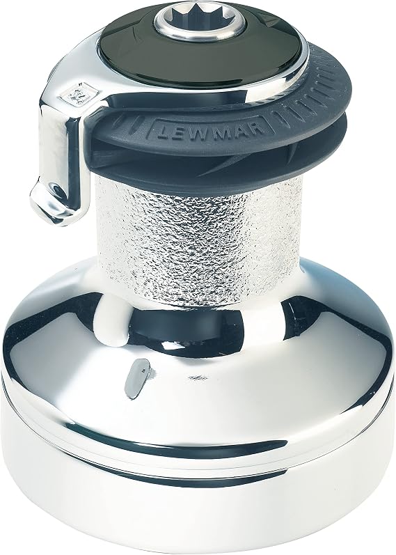 Lewmar Ocean Self Tailing Winch 14CST Single Speed in Chrome Single Speed Size 14 Winch, Gear Ratio 2:1, Power Ratio 15.8:1, Measures 4-3/4" in Base Diameter and is 4-3/4" Tall, no Tools Required