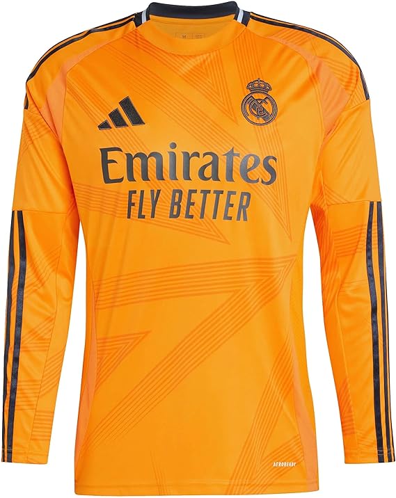 adidas 2024-25 Real Madrid Men's Long-Sleeve Away Jersey