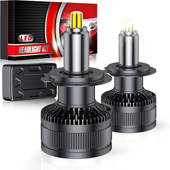 H7 LED Bulb, 2PCS 6-Sided 360 ° CHIP Car LED Lamp, 10000LM Car Headlight, 6000K White 12V 60W IP68 Waterproof Halogen Lamp and Xenon Lamp for Low Beam, High Beam