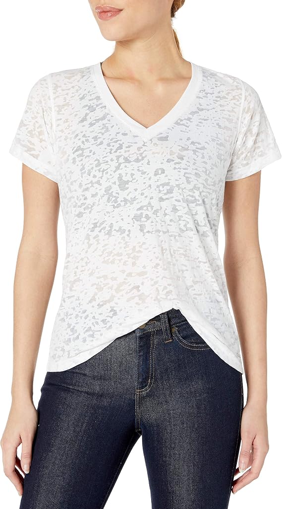 nuyu Women's Florida State University - V-Neck Burnout Tee