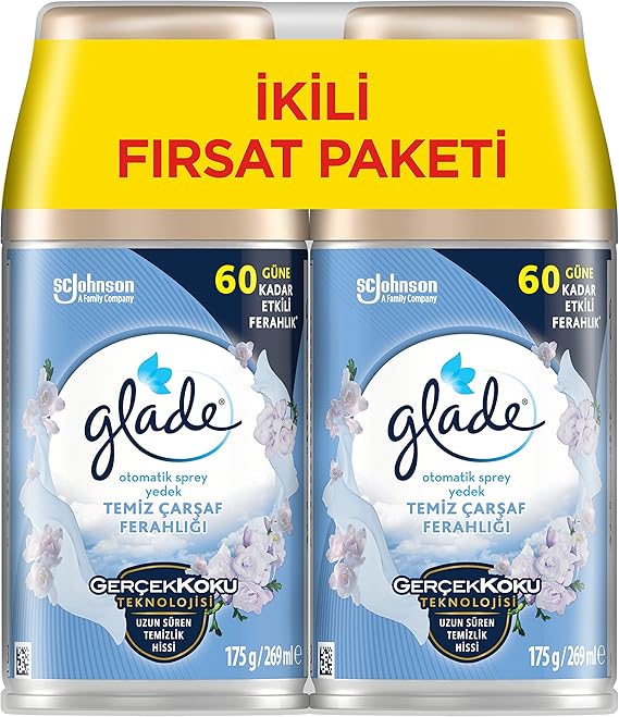 Glade Otomatik Sprey Yedek 2'Li Temiz Çarşaf Ferahlığı (2x269 ml)