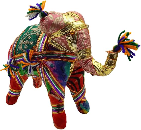 Traditional Handmade Stuffed Elephant Rajasthan Craft Ethnic Art Home Decor