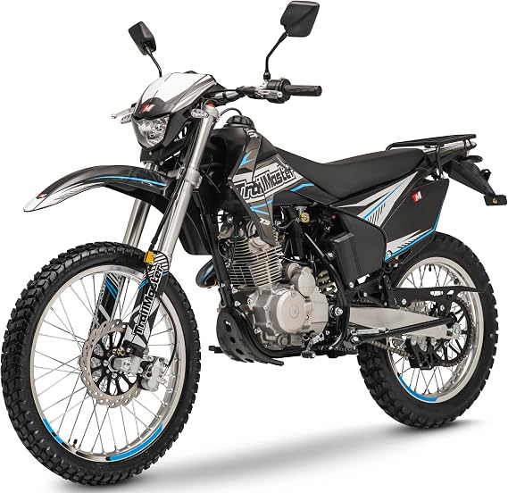 Trailmaster TM T5-250 full size (Enduro) Dirt Bike with High-Performance 223cc 4 stroke 16HP engine and Electric & Kick Start. (Blue)