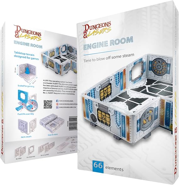 Archon Studio Dungeons & Lasers: Engine Room Unpainted and Unassembled - Tabletop & RPG Terrain Game Set for Dungeons & Lasers 63 Pieces for Ages 14+,ARCDNL0022