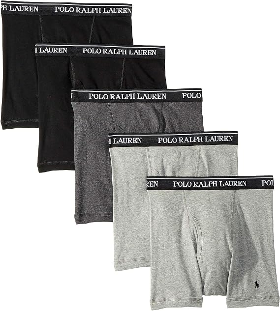 Polo Ralph Lauren Underwear Men's 5 Pack Classic Fit Boxer Briefs