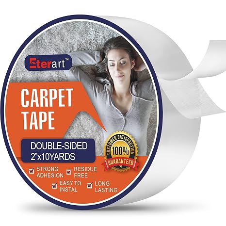 ETERART Double Sided Carpet Tape, No-Residue for Hardwood Floors, 2" x10Yds