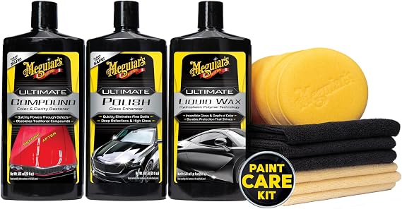 Meguiar's Ultimate 3 Step Paint Care Kit, Car Detailing and Polishing Kit