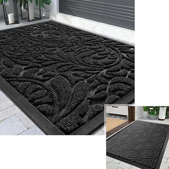 Yimobra Door Mat Outdoor Entrance Durable Door Mat, Heavy Duty Front Welcome Mats for Home Entrance Outdoor Indoor