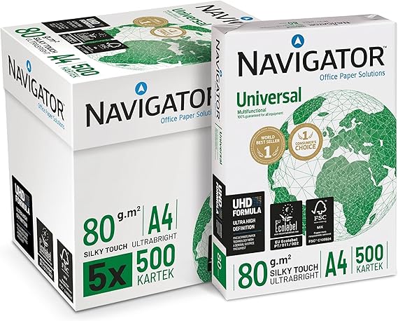Navigator Universal A4 80gsm Paper - Box of 5 Reams (5x500 Sheets)