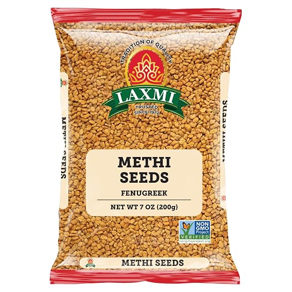 Laxmi All-Natural Methi Seeds (Fenugreek Seeds) - 7oz