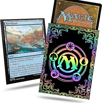 60CT MTG Card Sleeves, Textured Back Art Sleeve, MTG Sleeves Matte Back Finish, 66x92mm Card Sleeve for Baseball Cards,Trading Cards,Game Cards