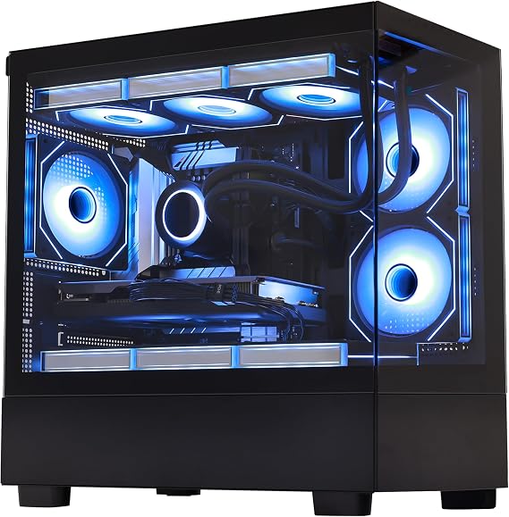 Sunshine Gaming PC- Intel Core i5-12600K 10-Core (6P+4E) 3.7 GHz, RTX 5060 8GB, 32GB DDR5 RAM,1TB PCIe SSD, WiFi & Bluetooth - Windows 11 Desktop Computer -Black