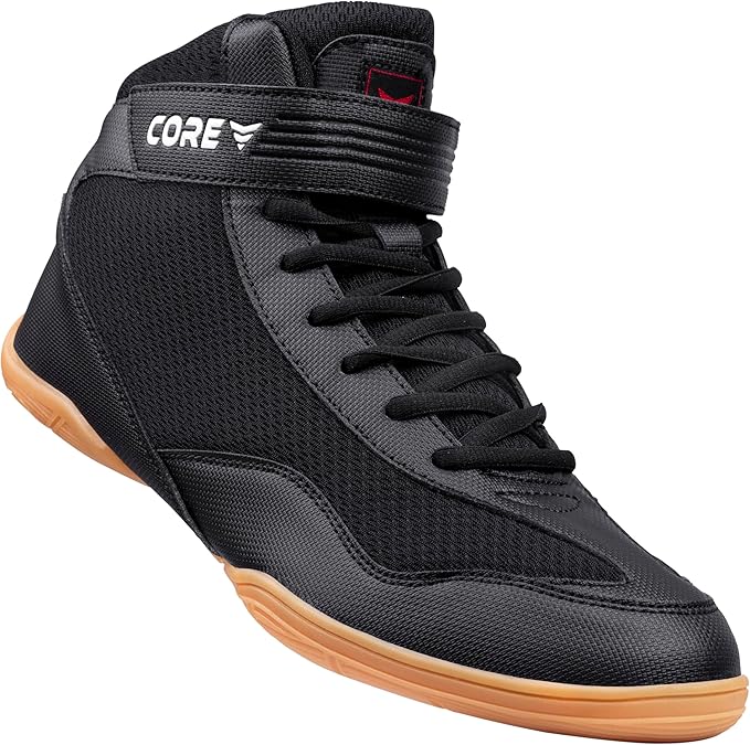 CORE Wrestling Shoes for Men Women and Kids - Non-Slip Martial Arts Shoes - Heavy Duty Training Shoes Suitable for Wrestling Crossfit and Weightlifting - Martial Arts Shoes