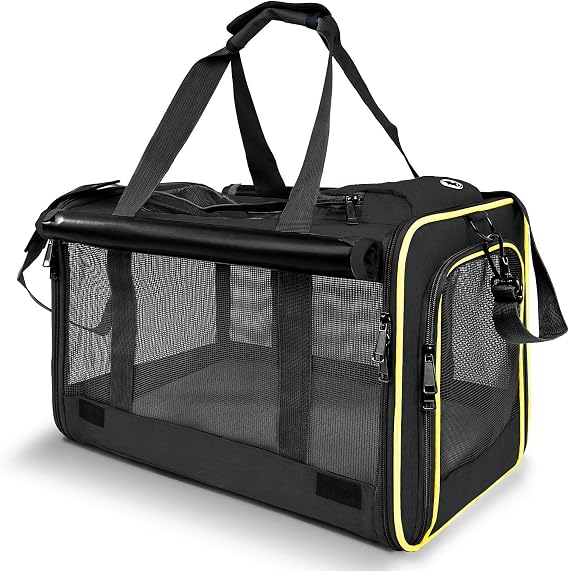 GAPZER Cat Carriers for Large Cats 20 lbs+ Soft Pet Carrier for Small Dog/Durable 2 Kitty Travel Bag/Medium Big Cats Puppy 15 Pounds/Softside Cat Carrier Large