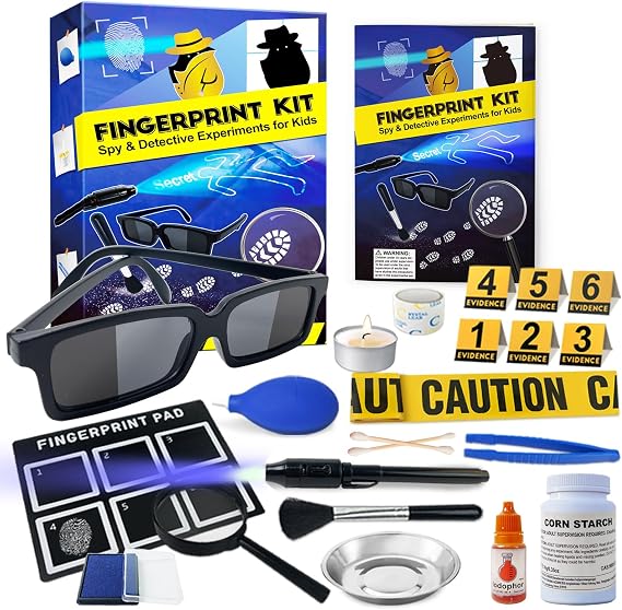 UNGLINGA Kids Spy Kit Detective Fingerprint Toys Gifts for Boys Girls