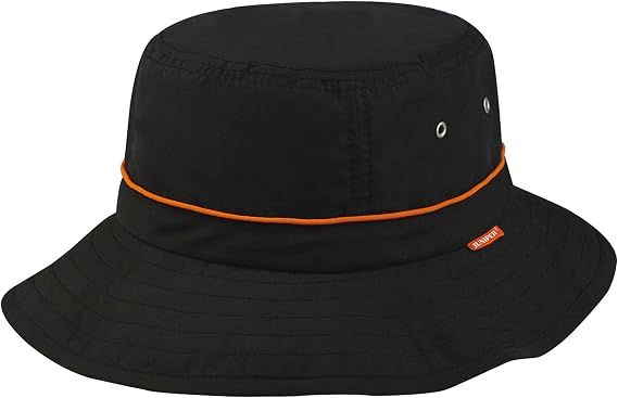 Juniper Taslon UV Bucket Cap with Orange Piping