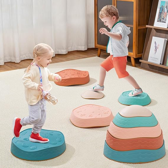 Fanboxk Stepping Stones for Kids,Non-Slip Toddler Sensory Toy