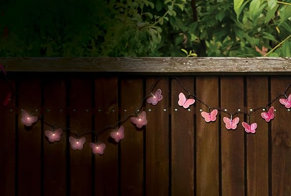 IdeaWorks Solar Butterfly String Lights - Warm White