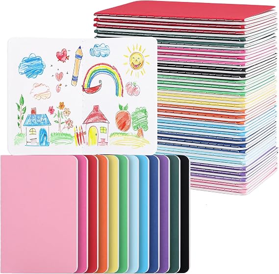 BESARME 60 Packs Mini Notebooks Bulk, Blank Paper Small Pocket Notebook