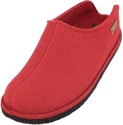 HAFLINGER Mens Open Back Slippers, 4 us