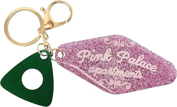 Pink Palace Apartments Handmade Resin Keychain