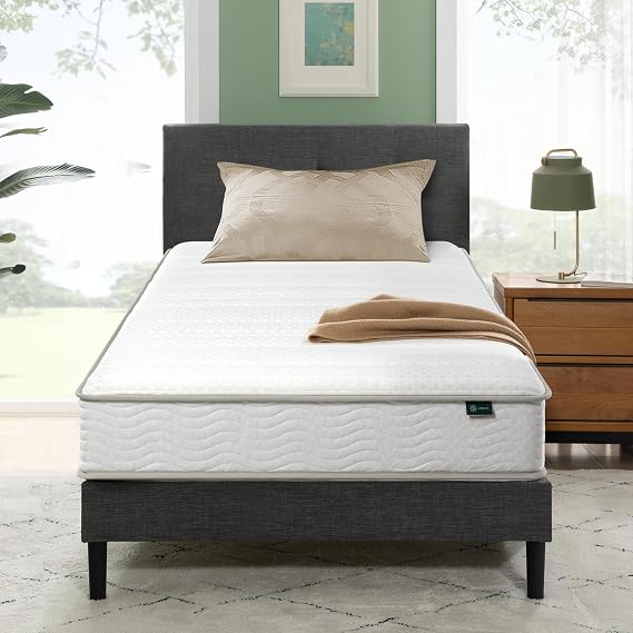 Zinus 6 Inch Twin Foam and Spring Hybrid Mattress, Medium Firm Feel